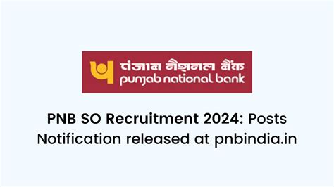 Pnb So Recruitment Post Notification Released Posts At Pnbindia In