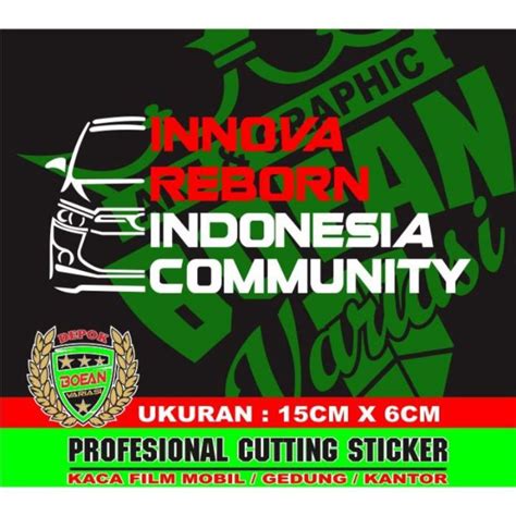 Cutting Sticker Kijang INNOVA REBORN INDONESIA COMMUNITY Lazada Indonesia