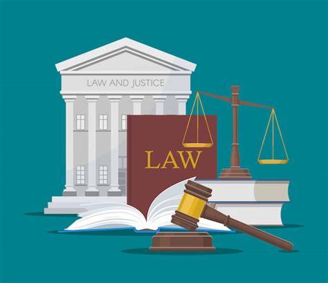 Premium Vector Law And Justice Illustration In Flat Style