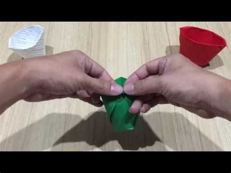 ถวยกระดาษ Easy DIY Fold paper cup Origami Garbage Can วธพบถวย