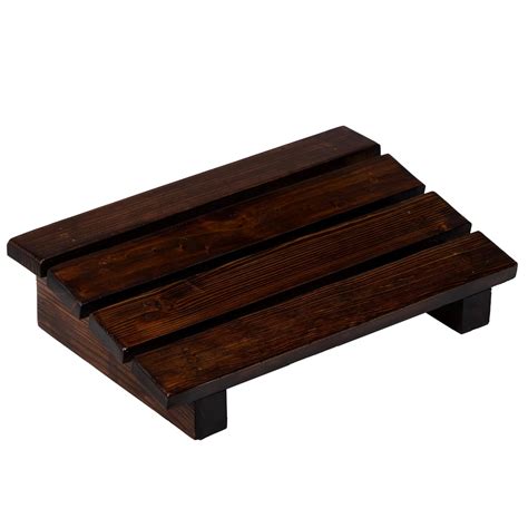 Timberz Wooden Foot Rest For Office In Natural Pine Wood Pine Wood