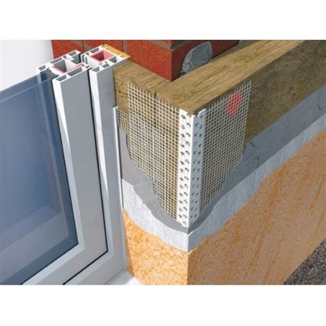 Купить пластиковый фасадный уголок с сеткой, длина 2500 и 3000 мм