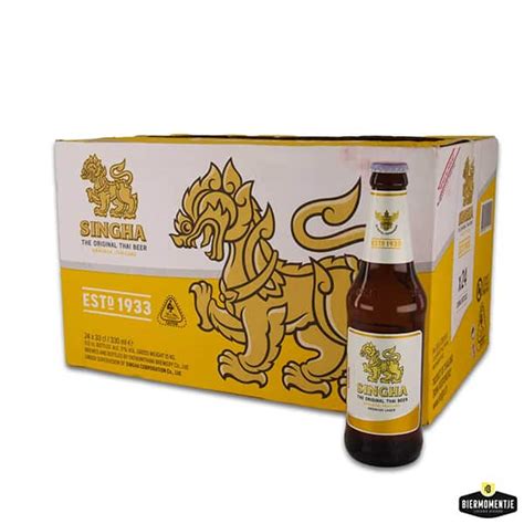 Singha Bier Uit Thailand Doos 24 Flessen Biermomentje Nl