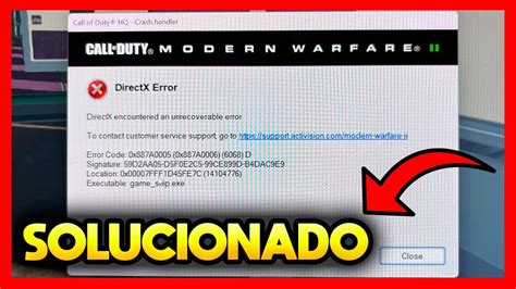 Error De Directx Warzone 2 Youtube