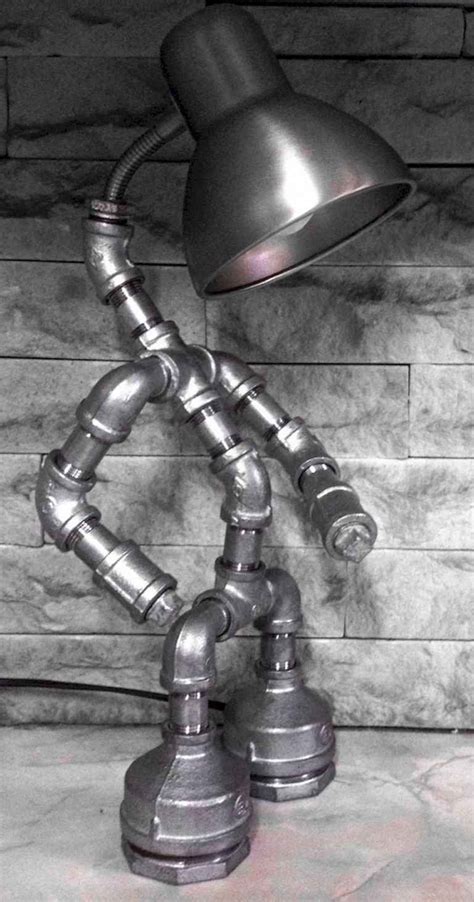 Creative Diy Industrial Pipe Lamp Design Ideas Robot To Decor Your