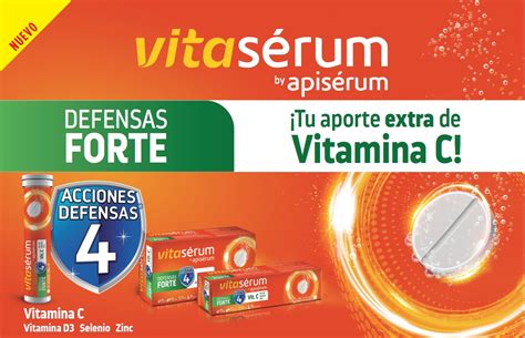 Vitasérum Defensas Forte 30 Comprimidos Vitamina C D3 Selenio Y Zinc