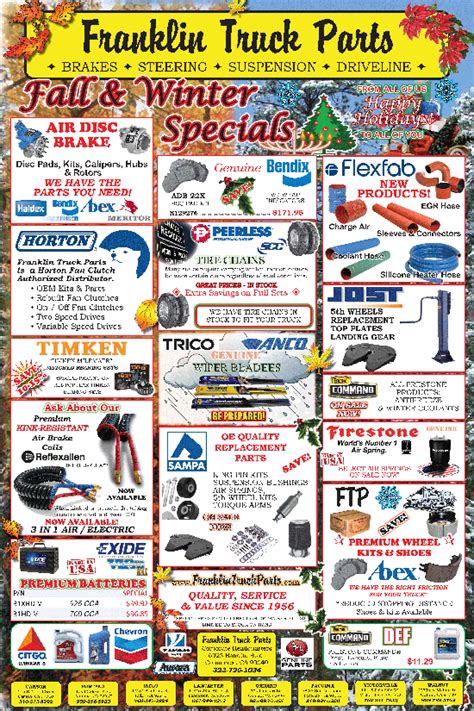 Franklin Truck Parts Monthly Specials