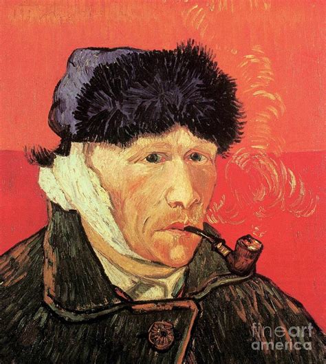 Self Portrait With Bandaged Ear And Pipe Painting By Vincent Van