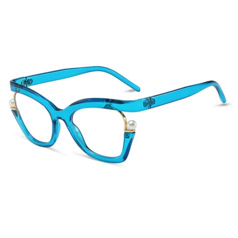 Halona Cat Eye Blue Glasses