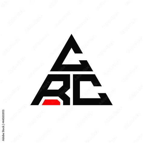 Crc Triangle Letter Logo Design With Triangle Shape Crc Triangle Logo