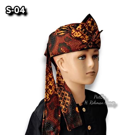 Jual Topi Blangkon Jawa Sunda Dewasa Motif Batik Iket Kepala Motif