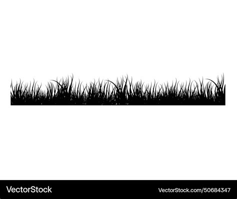 Grass Border Silhouette Art Royalty Free Vector Image