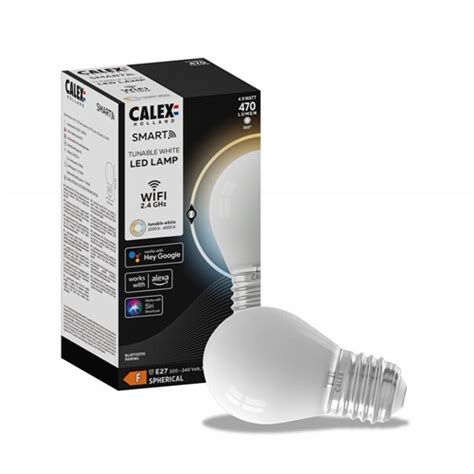 Calex Smart Home E27 Led Filament Softline Kogellamp P45 Straluma