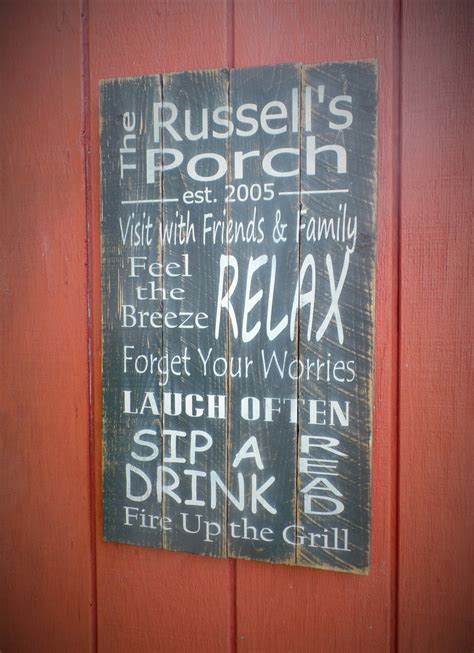 Personalized Porch Rules Wood Sign Pallet Wooden Sign Rustic - Etsy