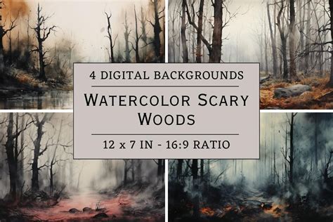 Watercolor Scary Woods Graphic by Juniper Moon · Creative Fabrica