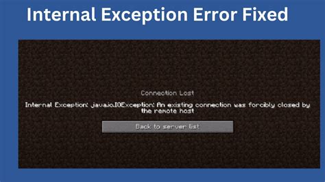 Solution Internal Exception Java Io Ioexception Minecraft For