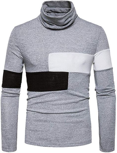 Battercake Jersey De Cuello Alto Para Hombre Larga Manga Jersey De