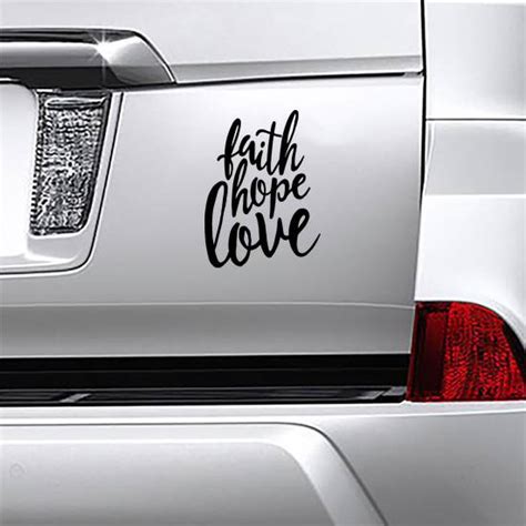 Faith Hope Love Lettering Sticker