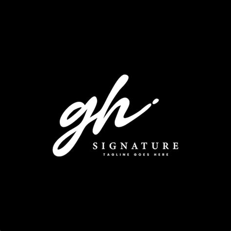 Premium Vector Handwritten Signature Logo For Initial Letter Gh