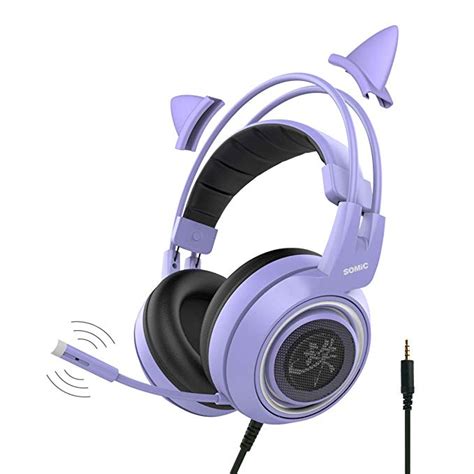 Somic G951 Purple Gaming Headset With Mic For Ps4 Xbox One Pc Mobile Phone 3 5mm