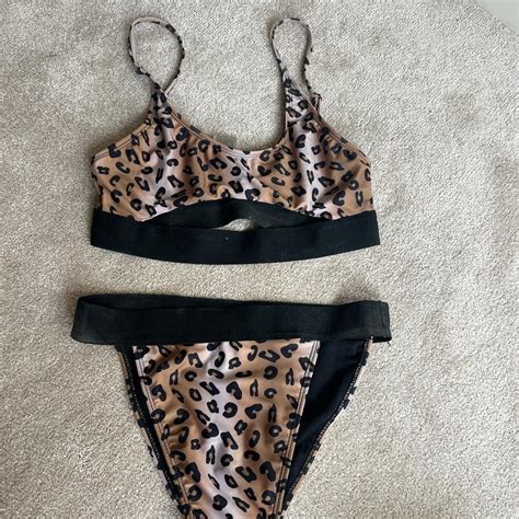 REVOLVE Cheetah Print Bikini Top And Matching Depop