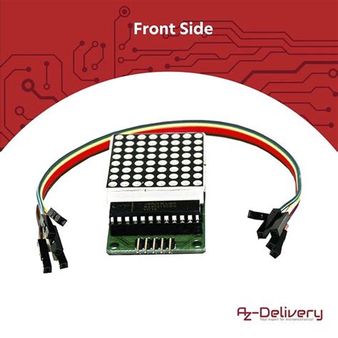 AZDelivery 3 X AZDelivery MAX7219 8x8 1 Dot Matrix MCU LED Display