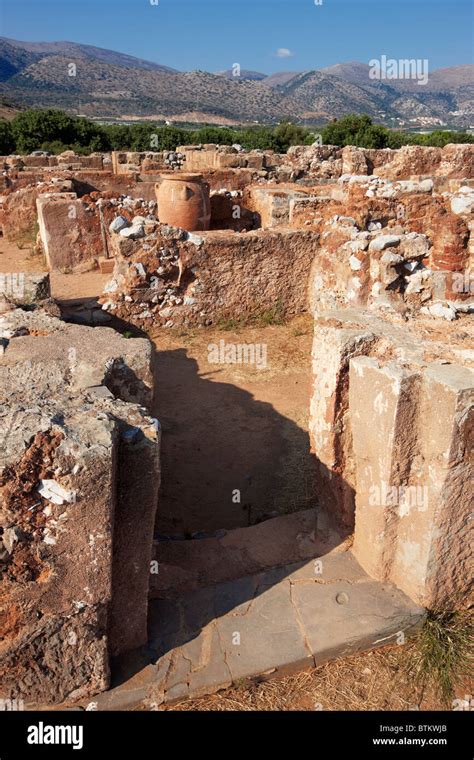 Ruinas Del Palacio Minoico De Malia Creta Grecia Fotografía De Stock