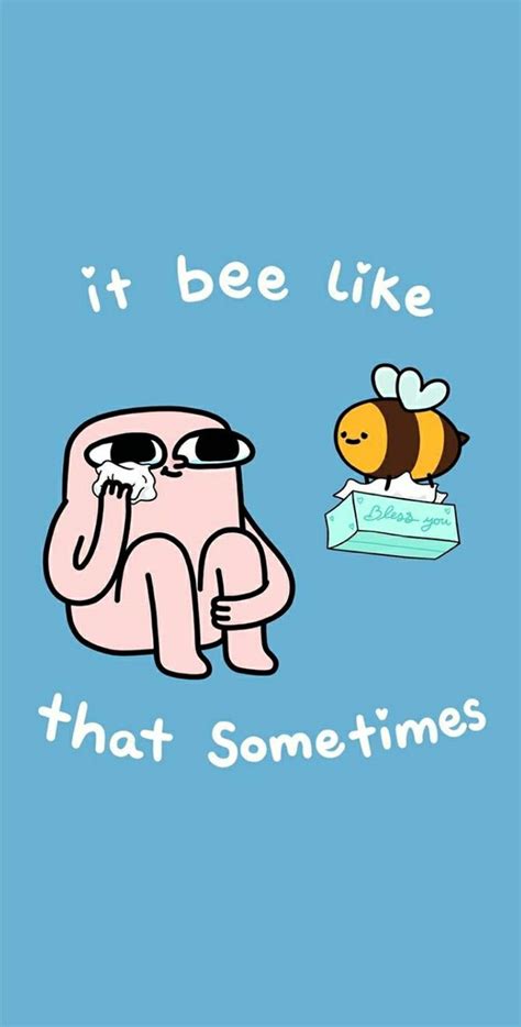 Funny Cartoon Bee Wallpaper