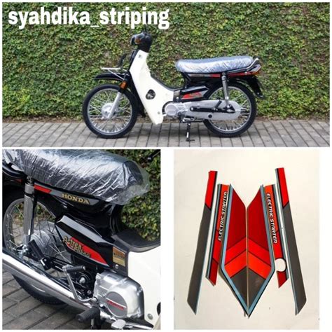 Jual STIKER STRIPING LIS BODY HONDA ASTREA PRIMA THN 1991 HITAM