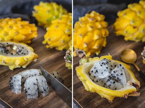 How To Cut And Eat Yellow Dragon Fruit Pitaya