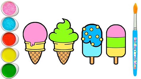 Drawing Four Delicious Ice Creams 🍦🍨🍧🍦 Drawing Of Four Of The Most