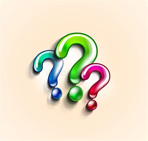 Colorful Question Marks Design Template Stock Illustration