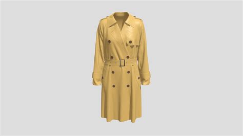 Women Trench Coat Buy Royalty Free 3d Model By Najdmie 4d04517