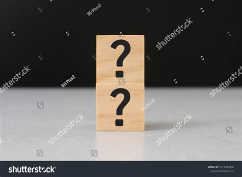 Wooden Block Question Mark Mean What库存照片1813489456 Shutterstock