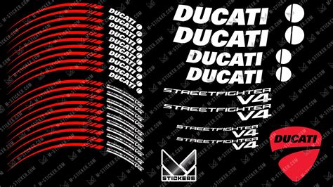 Stickers jante Ducati StreetFighter V4 Kit déco jantes M Stickers