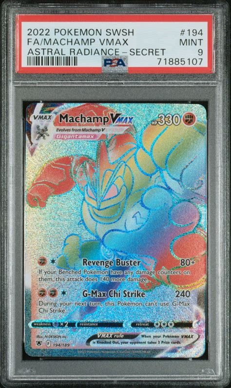 2022 Pokemon Sword Shield Astral Radiance 194 Fa Machamp Vmax PSA 9