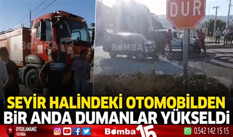 Seyir halindeki otomobilden bir anda dumanlar yükseldi Burdur Haber