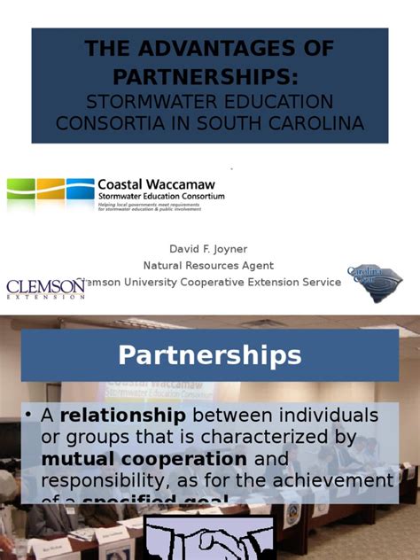 The Advantages Of Partnerships Stormwater Education Consortia In