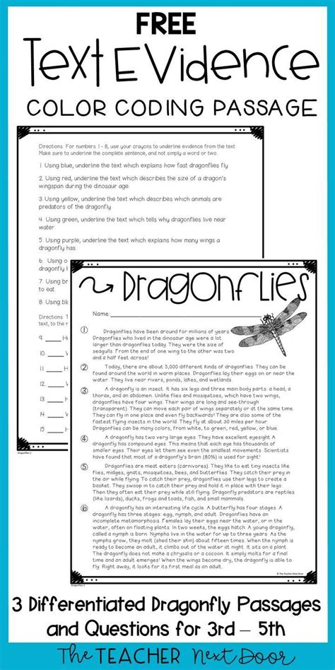 Text Evidence Worksheets