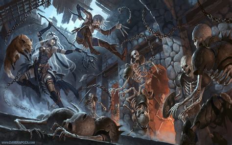 Skeleton P Fantasy Dungeons And Dragons Hd Wallpaper