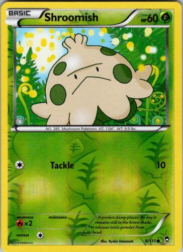 Pokemon TCG Shroomish XY Furious Fists 6 111 Reverse Holo Common Card