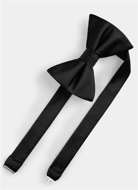 Black Pre Tied Bow Tie In Pure Silk SUITSUPPLY SUITSUPPLY United