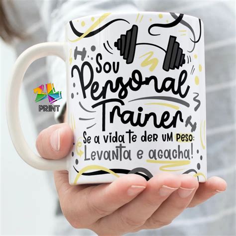 Caneca Porcelana SOU PERSONAL TRAINER Profissões ZLPrint est Abx 23