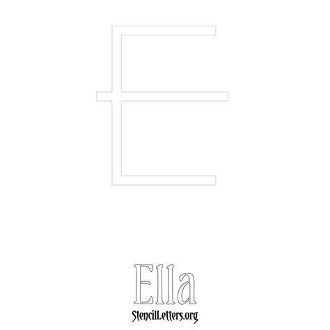 Ella Free Printable Name Stencils With Unique Typography Styles And