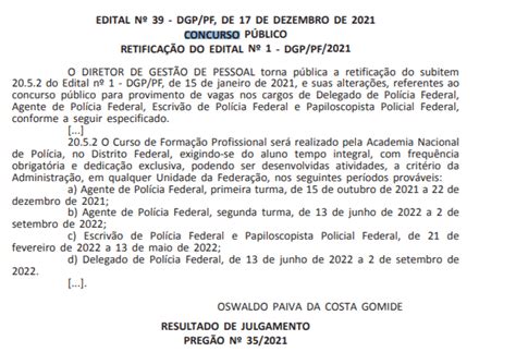 Curso de formação da Polícia Federal entenda sobre a última etapa dos