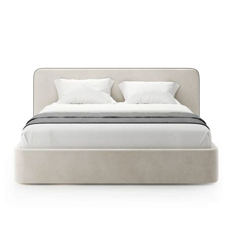 Кровать с изголовьем в виде мягких подушек с отсеком