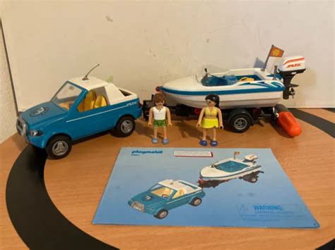 Playmobil Voiture Avec Bateau Et Moteur Submersible Tr S Bon