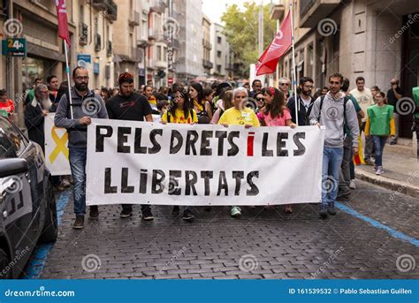 Catalonia Strike Against Supreme Court Sentence Editorial Photography