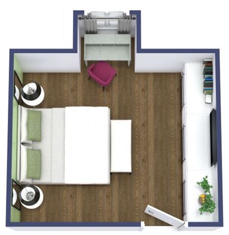 Bedroom Floor Plan With Dimensions | Two Birds Home