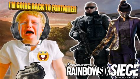 V Crazy Trash Talker He Broke His Mic Rainbow Six Siege Youtube